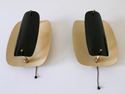 Set of Two Rare Elegant Mid Century Modern Sconces or Wall Lamps Germany 1960s