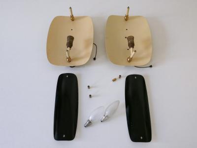 Set of Two Rare Elegant Mid Century Modern Sconces or Wall Lamps Germany 1960s