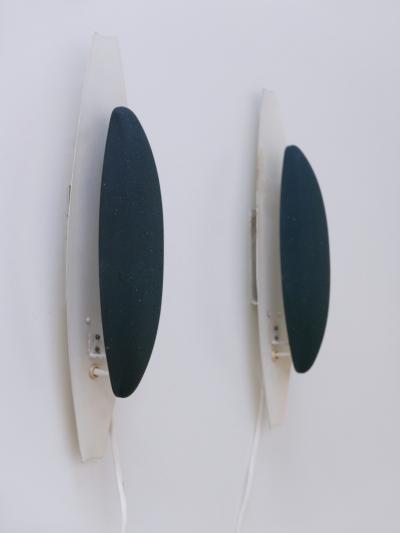 Set of Two Rare Elegant Mid Century Modern Sconces or Wall Lights Sweden 1950s