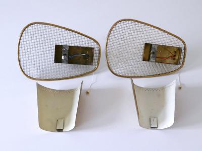 Set of Two Rare Highly Decorative Mid Century Modern Sconces Germany 1950s