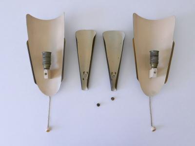 Set of Two Rare Highly Decorative Mid Century Modern Sconces Germany 1950s