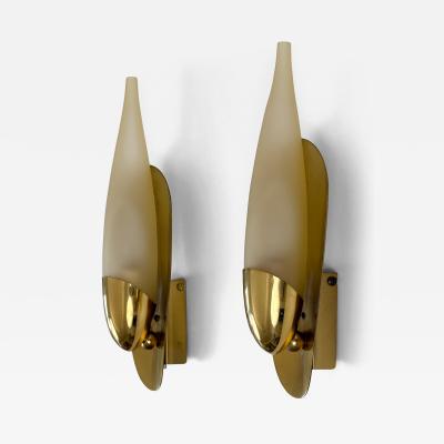 Set of Two Rare Highly Decorative Mid Century Modern Sconces Germany 1950s