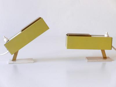 Set of Two Rare Lovely Mid Century Modern Bedside Table Lamps Germany 1950s