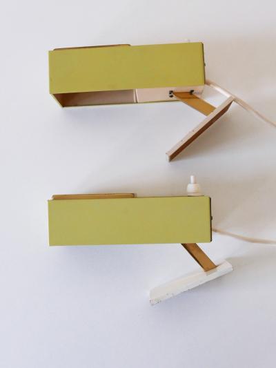 Set of Two Rare Lovely Mid Century Modern Bedside Table Lamps Germany 1950s