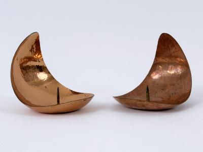 Set of Two Rare Lovely Mid Century Modern Candlesticks Made in Austria 1960s