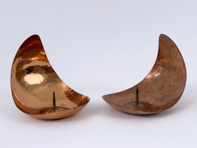 Set of Two Rare Lovely Mid Century Modern Candlesticks Made in Austria 1960s