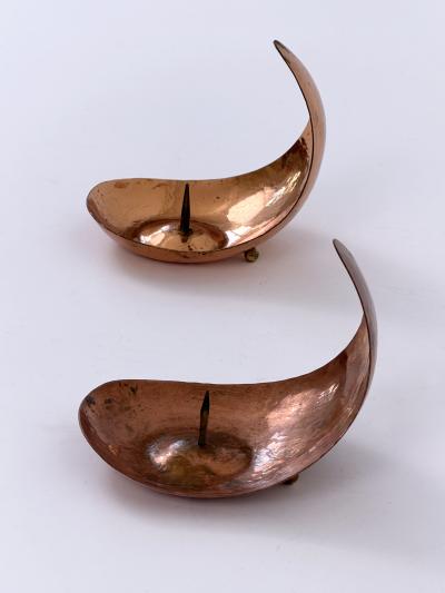 Set of Two Rare Lovely Mid Century Modern Candlesticks Made in Austria 1960s