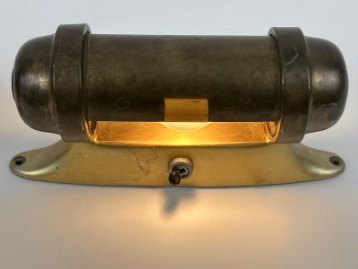 Set of Two Streamline Bauhaus Design Sub Marine Cabinet Sconces Germany 1930s