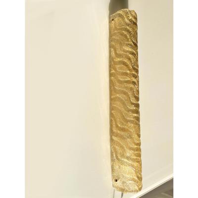 Set of Two Venetian Gold Graniglia Murano Glass Wall Sconce