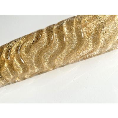 Set of Two Venetian Gold Graniglia Murano Glass Wall Sconce