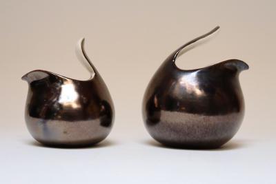 Set of Two Vintage Eva Zeisel Ceramic Town and Country Pitchers for Red Wing