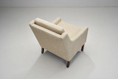 Set of Upholstered Solid Wood Mid Century Armchairs Europe 1960s