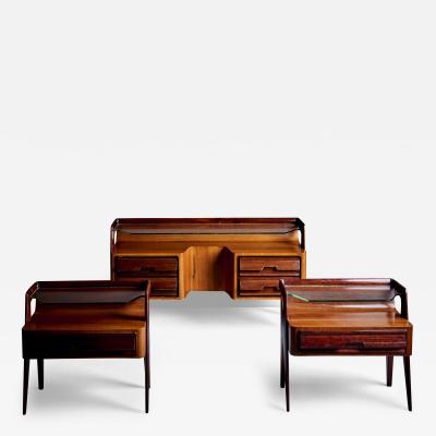 Set of Vanity and 2 Bedside Tables Italy 1950s