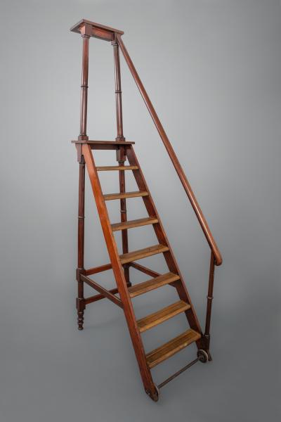 Set of Victorian Mahogany Library Steps