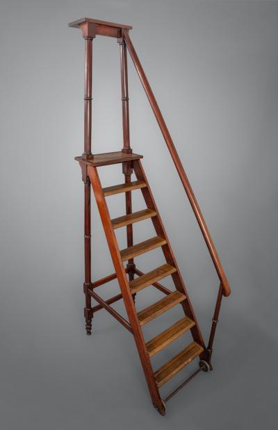 Set of Victorian Mahogany Library Steps