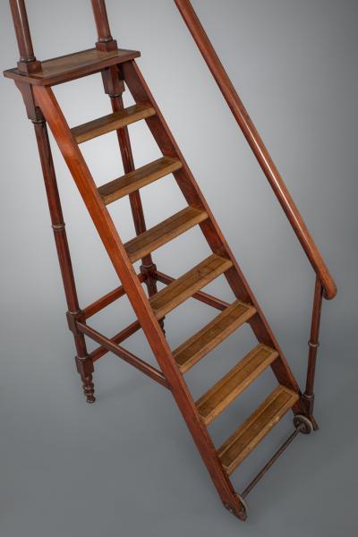 Set of Victorian Mahogany Library Steps