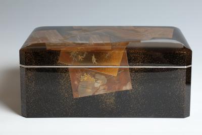 Set of Writing Box and Document Box with Poem Cards ca 1920