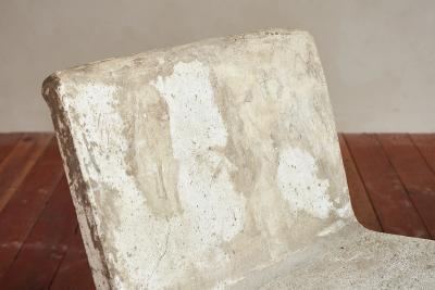 Set of Zig Zag Concrete Chairs and Table