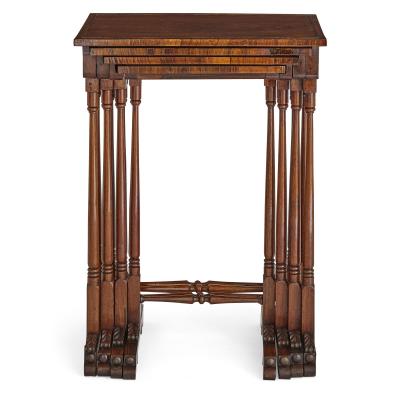 Set of antique English rosewood side tables