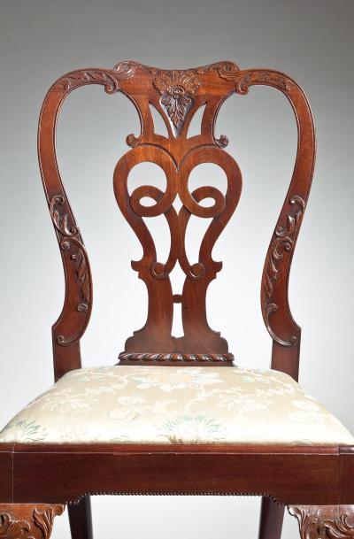 Set of eight Georgian dining chairs 