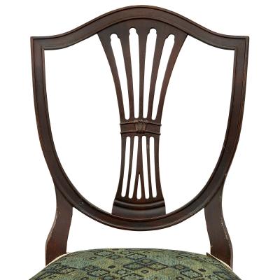 Set of eight upholstered dining chairs from Edwardian period