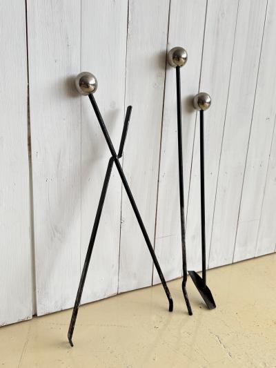 Set of fireplace tools possibly produced by W H Gispen 1930s