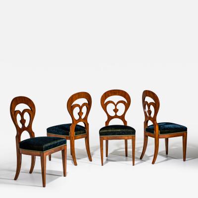 Set of four Biedermeier Side Chairs Probably Austria circa 1830