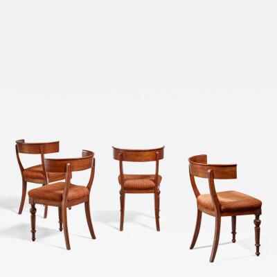 Set of four Danish Klismos chairs late 19th century