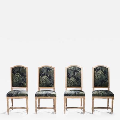 Set of four French Louis XV style chairs 1950s