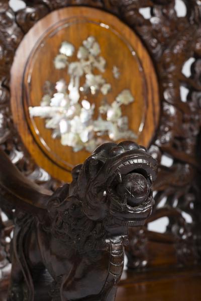 Set of four Indochinese armchairs circa 1930