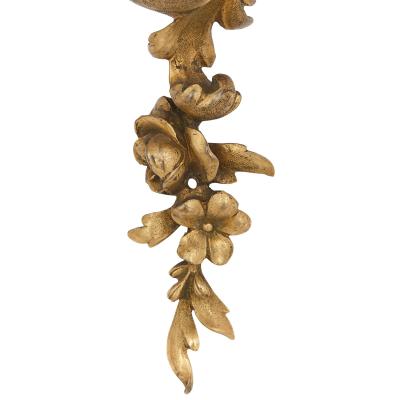 Set of four Rococo style patinated and gilt bronze sconces