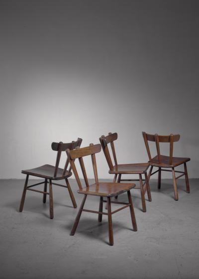 Set of four Scandinavian dining chairs