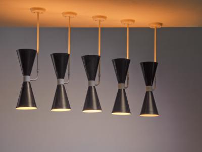 Set of four diabolo pendants