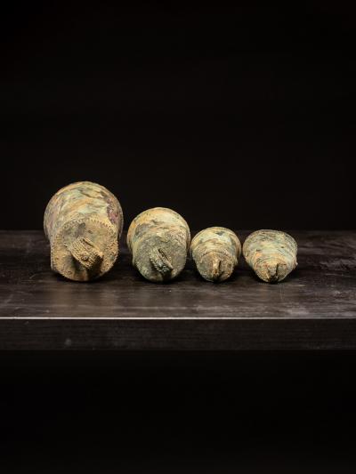 Set of four very old Ceremonial Bells Ibo Igbo People Nigeria