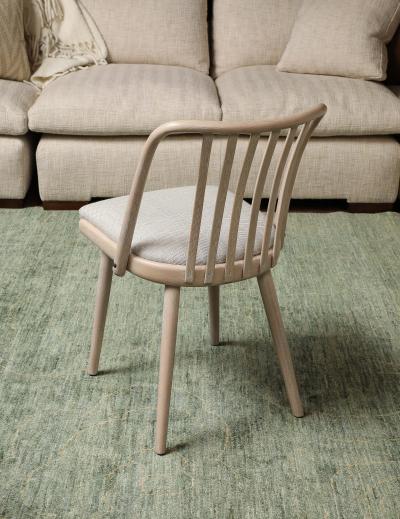 Set of four whitewashed Thonet chairs