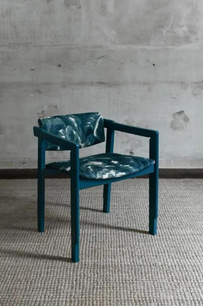 Set of six 1960s lacquered wood chairs