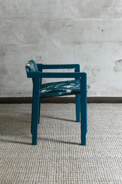Set of six 1960s lacquered wood chairs