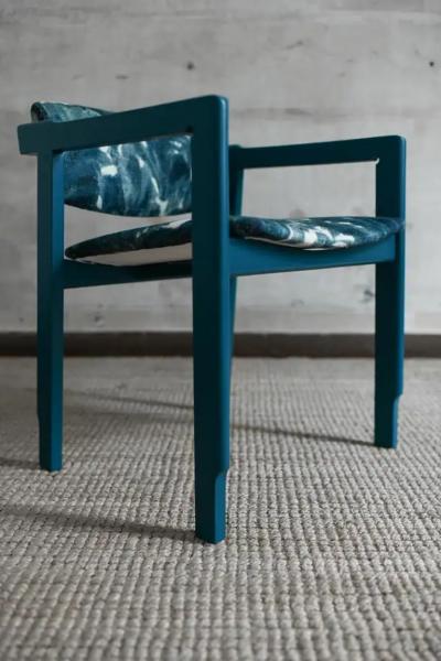 Set of six 1960s lacquered wood chairs
