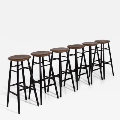 Set of six Drifted stool by Lars Beller Fjetland