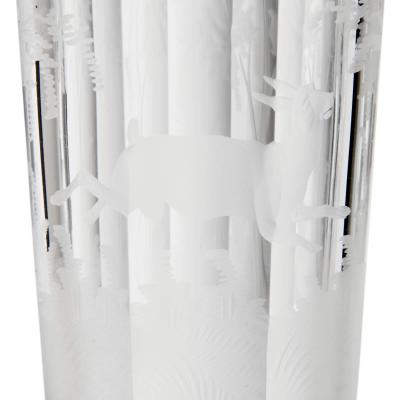 Set of six antique Bohemian glasses