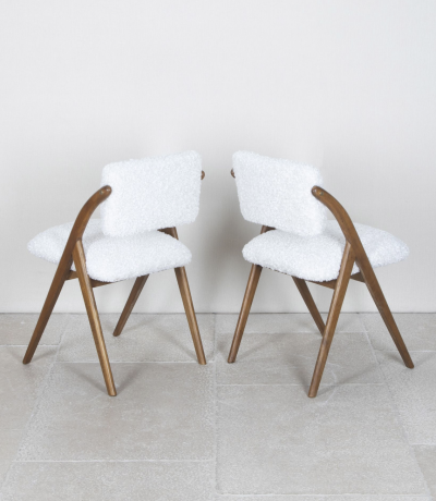 Set of six contemporary Italian Mid century style dining chairs