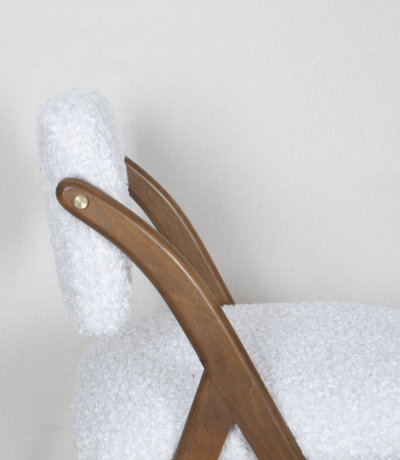 Set of six contemporary Italian Mid century style dining chairs