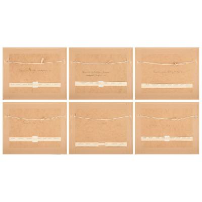 Set of six framed Continental 20th century bird prints