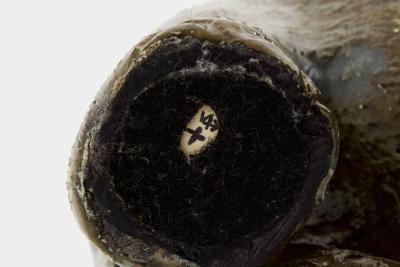 Set of two Val rie Courtet elephant sculptures glazed stoneware circa 2010