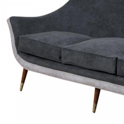 Set ofTwo Tone Gray 3 Piece Living Room Set