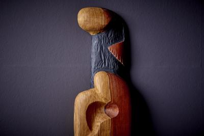 Seth Gravette High Seth Gravette Redwood and Sumi Ink Wall Sculpture USA 2023