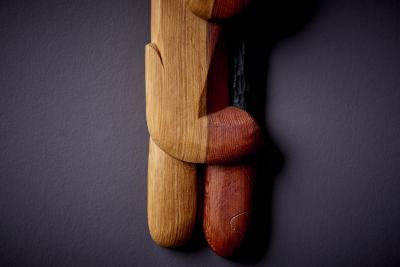 Seth Gravette High Seth Gravette Redwood and Sumi Ink Wall Sculpture USA 2023