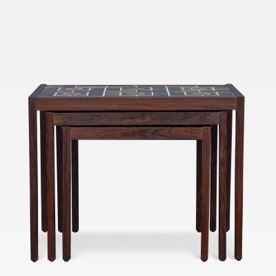 Severin Hansen Scandinavian Rosewood Nesting Tables