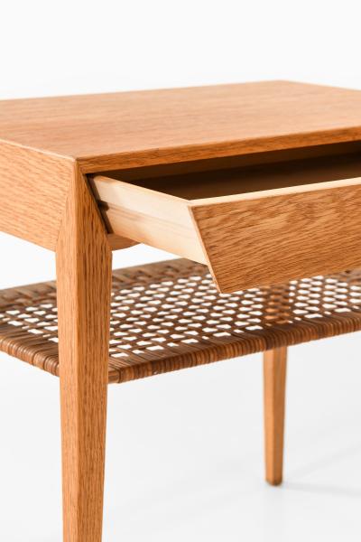 Severin Hansen Set of 2 Bedside Tables in Cane and Oak by Severin Hansen 1950s
