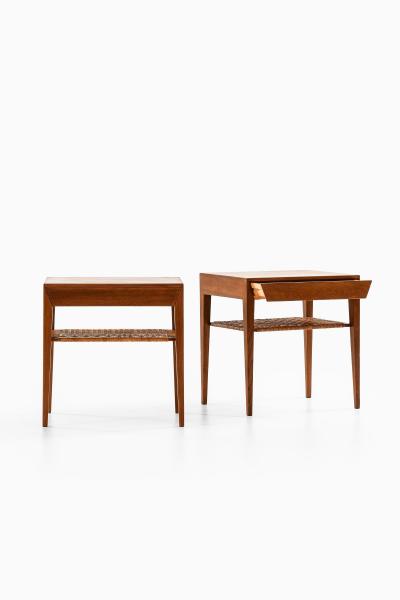 Severin Hansen Set of 2 Bedside Tables in Cane and Teak by Severin Hansen 1950s